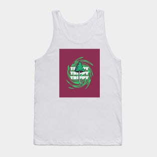 Trippy Mushroom Design Tank Top